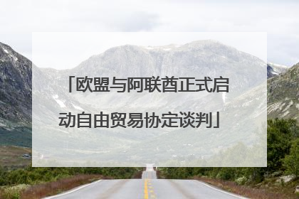 欧盟与阿联酋正式启动自由贸易协定谈判