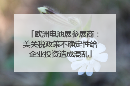 欧洲电池展参展商：美关税政策不确定性给企业投资造成混乱