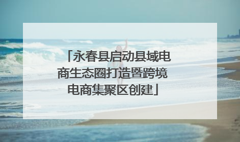 永春县启动县域电商生态圈打造暨跨境电商集聚区创建