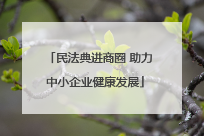 民法典进商圈 助力中小企业健康发展
