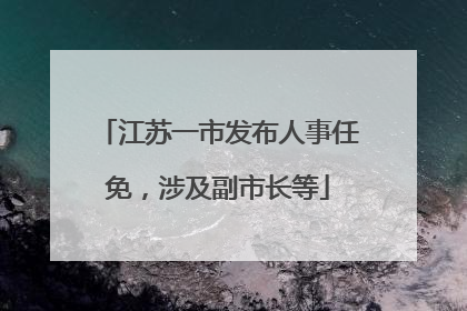 江苏一市发布人事任免，涉及副市长等