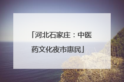 河北石家庄：中医药文化夜市惠民