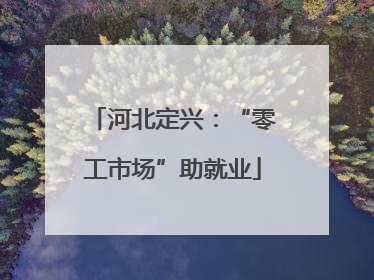 河北定兴：“零工市场”助就业