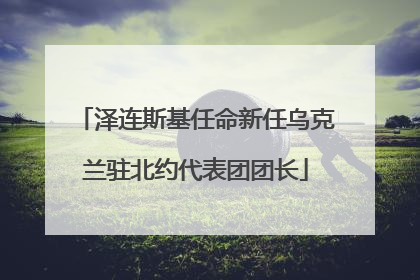 泽连斯基任命新任乌克兰驻北约代表团团长