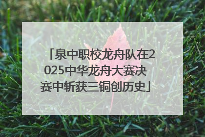 泉中职校龙舟队在2025中华龙舟大赛决赛中斩获三铜创历史