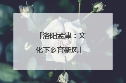 洛阳孟津：文化下乡育新风