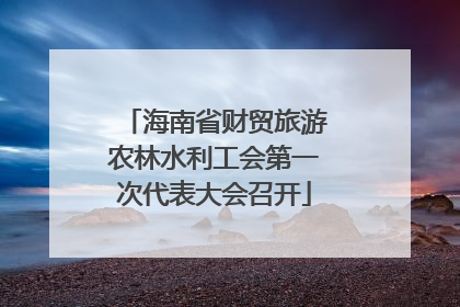 海南省财贸旅游农林水利工会第一次代表大会召开
