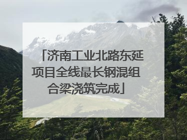 济南工业北路东延项目全线最长钢混组合梁浇筑完成
