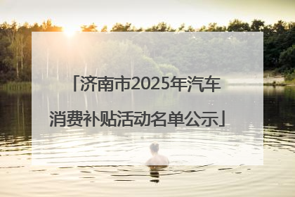 济南市2025年汽车消费补贴活动名单公示