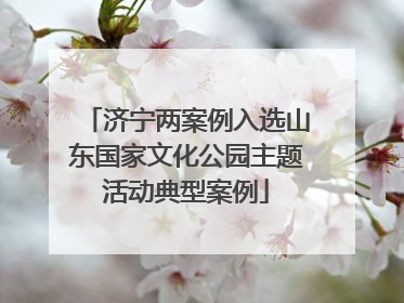 济宁两案例入选山东国家文化公园主题活动典型案例