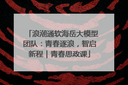 浪潮通软海岳大模型团队：青春逐浪，智启新程｜青春思政课