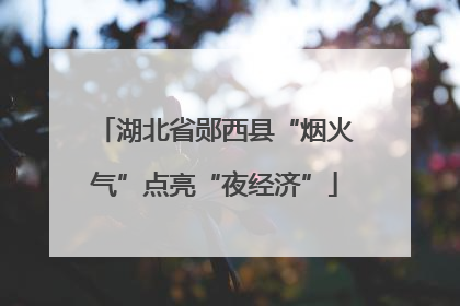 湖北省郧西县“烟火气”点亮“夜经济”