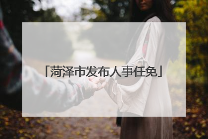 菏泽市发布人事任免