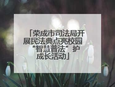荣成市司法局开展民法典点亮校园 “智慧普法”护成长活动