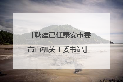 耿建已任泰安市委市直机关工委书记