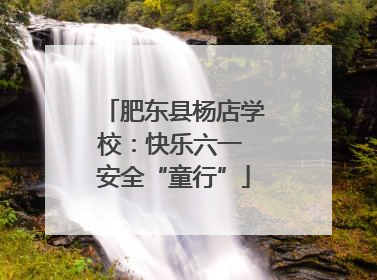 肥东县杨店学校：快乐六一 安全“童行”