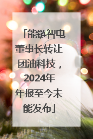 能链智电董事长转让团油科技，2024年年报至今未能发布