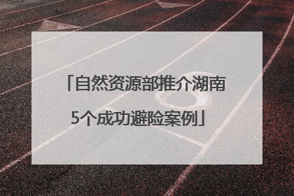 自然资源部推介湖南5个成功避险案例