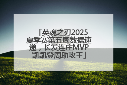 英魂之刃2025夏季赛第五周数据速递，长发连庄MVP凯凯登周助攻王