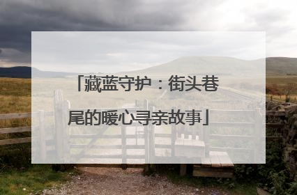 藏蓝守护：街头巷尾的暖心寻亲故事