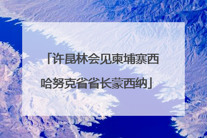 许昆林会见柬埔寨西哈努克省省长蒙西纳