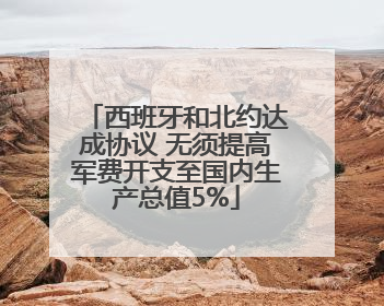 西班牙和北约达成协议 无须提高军费开支至国内生产总值5%