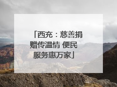 西充：慈善捐赠传温情 便民服务惠万家