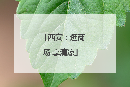 西安：逛商场 享清凉