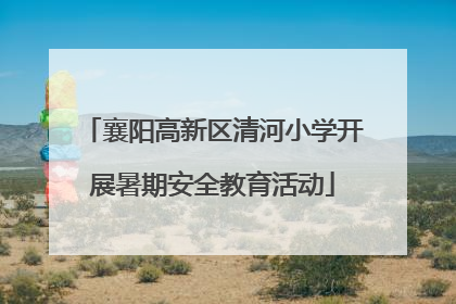 襄阳高新区清河小学开展暑期安全教育活动