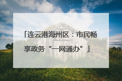 连云港海州区：市民畅享政务“一网通办”