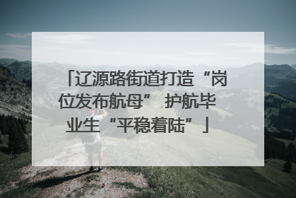 辽源路街道打造“岗位发布航母” 护航毕业生“平稳着陆”