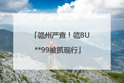 赣州严查！赣BU**99被抓现行