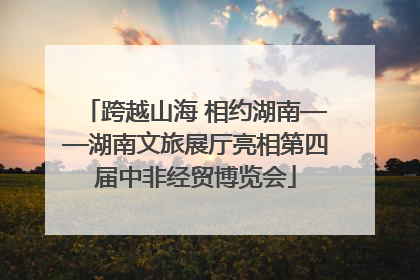 跨越山海 相约湖南——湖南文旅展厅亮相第四届中非经贸博览会