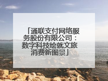 通联支付网络服务股份有限公司：数字科技绘就文旅消费新图景
