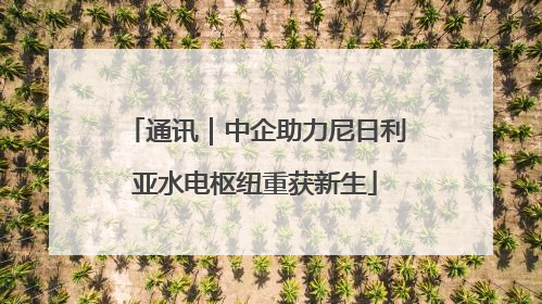 通讯｜中企助力尼日利亚水电枢纽重获新生