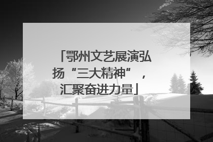 鄂州文艺展演弘扬“三大精神”，汇聚奋进力量