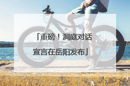 重磅！洞庭对话宣言在岳阳发布