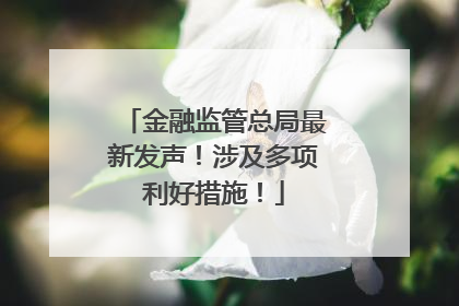 金融监管总局最新发声！涉及多项利好措施！