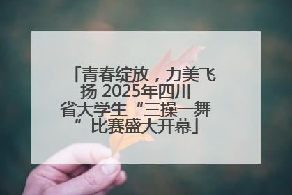 青春绽放，力美飞扬 2025年四川省大学生“三操一舞”比赛盛大开幕