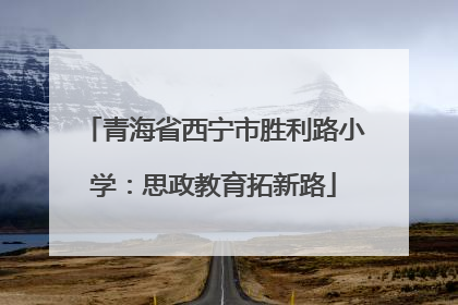 青海省西宁市胜利路小学：思政教育拓新路