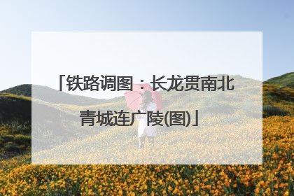 铁路调图：长龙贯南北 青城连广陵(图)