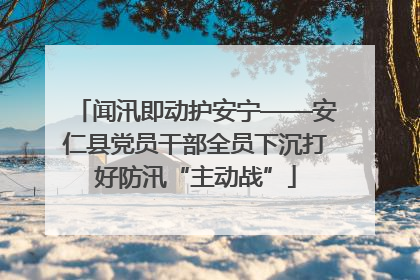 闻汛即动护安宁——安仁县党员干部全员下沉打好防汛“主动战”