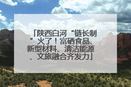 陕西白河“链长制”火了！富硒食品、新型材料、清洁能源、文旅融合齐发力
