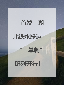 首发！湖北铁水联运“一单制”班列开行