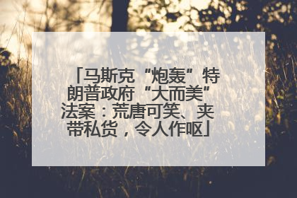 马斯克“炮轰”特朗普政府“大而美”法案：荒唐可笑、夹带私货，令人作呕