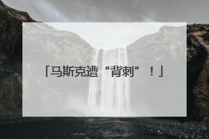 马斯克遭“背刺”！