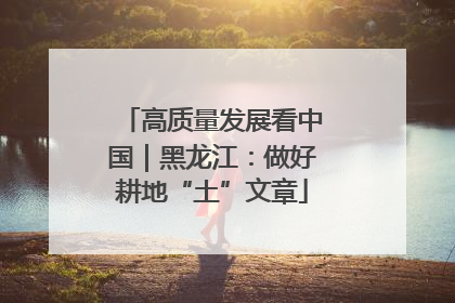 高质量发展看中国｜黑龙江：做好耕地“土”文章