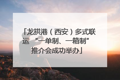 龙拱港（西安）多式联运 “一单制、一箱制” 推介会成功举办