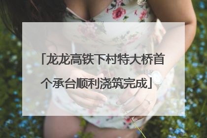 龙龙高铁下村特大桥首个承台顺利浇筑完成