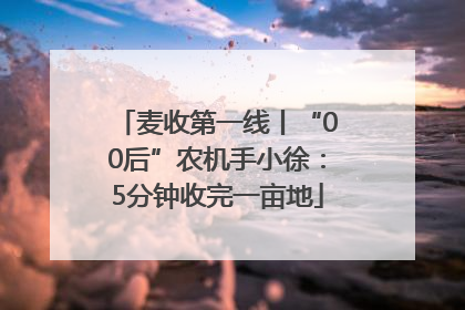 麦收第一线丨“00后”农机手小徐：5分钟收完一亩地